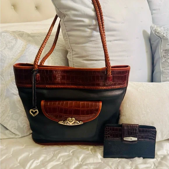 Brighton Black and Brown Tote Bag - Picture 14 of 16